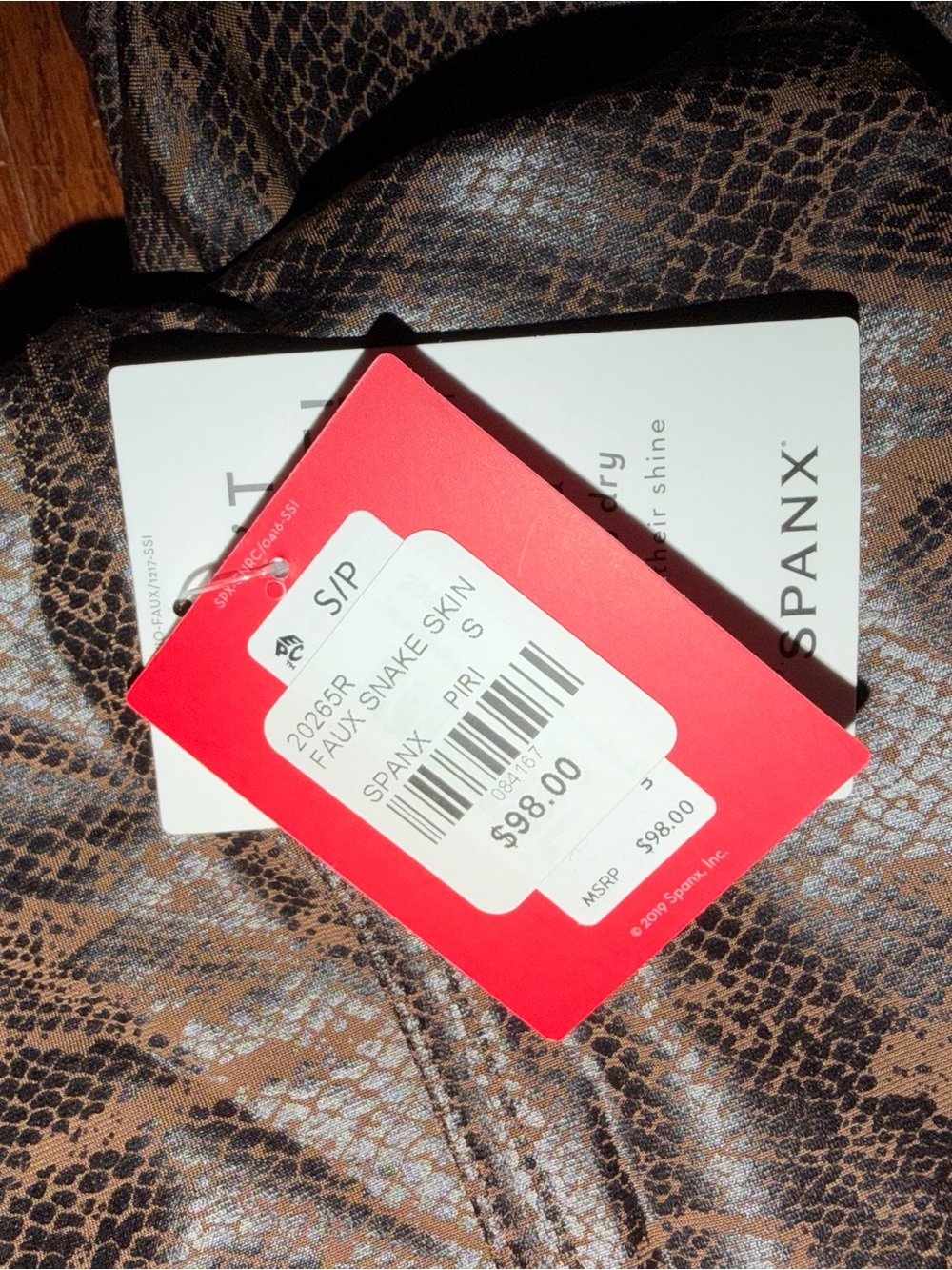 SPANX Women's Snake-Print Leggings in Brown and Black - Picture 2 of 3